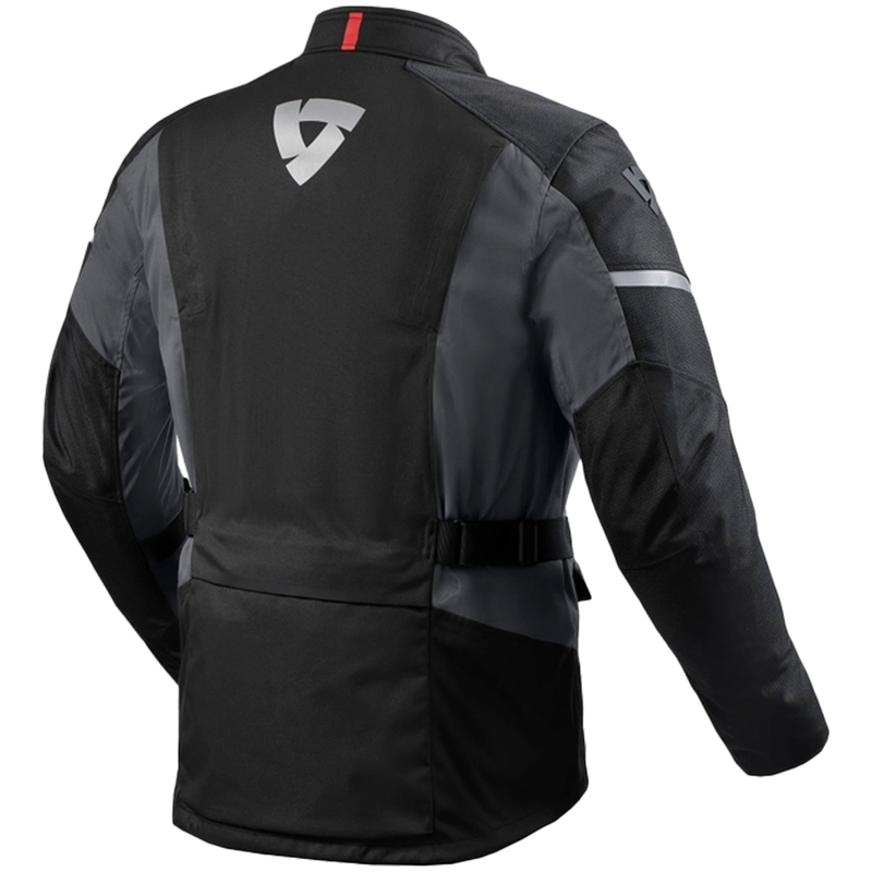 Chaqueta de moto Revit Horizon 3 H2O blanca y negra