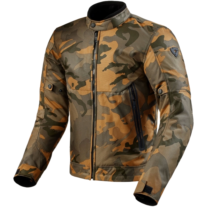Chaqueta de moto Revit Shade H2O verde camuflaje