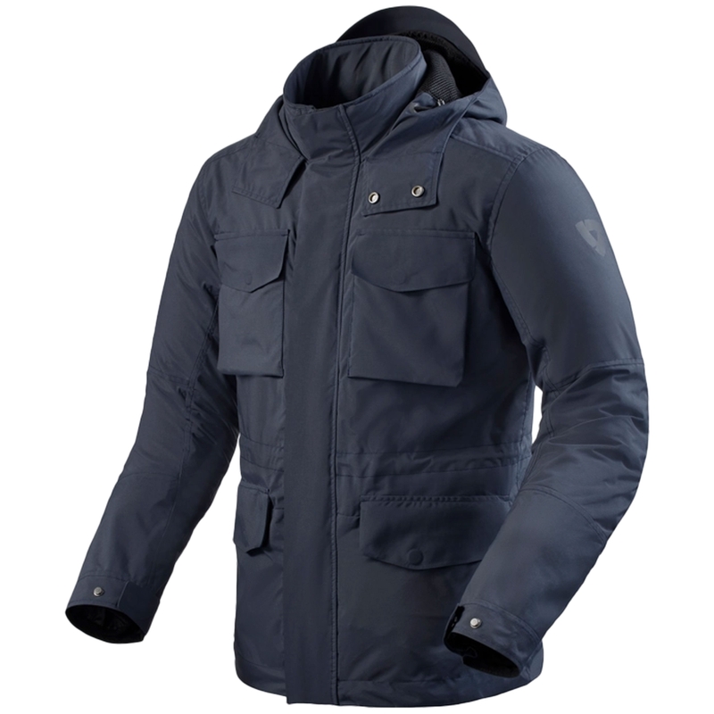 Chaqueta de moto Revit Triomphe 2 H2O azul oscuro