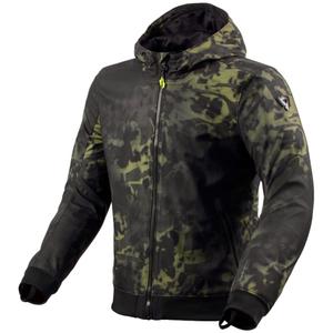 Chaqueta softshell Revit Saros WB negra y verde oscuro