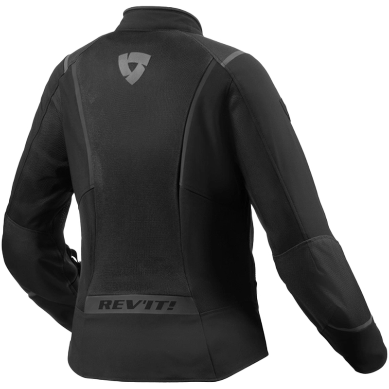 Chaqueta de moto Revit Airwave 4 para mujer, color negro