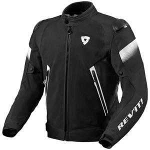 Chaqueta de moto Revit Control Air H2O negra y blanca