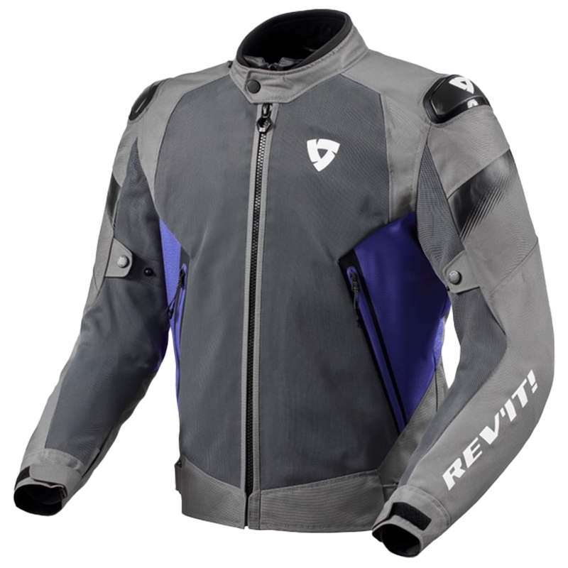 Chaqueta de moto Revit Control Air H2O gris-azul