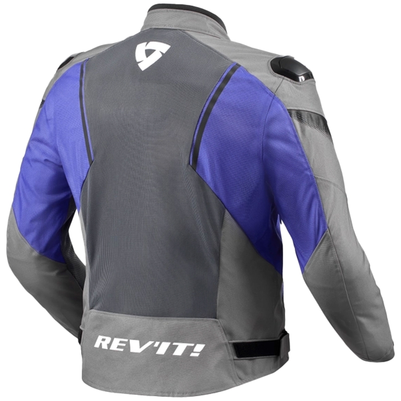 Chaqueta de moto Revit Control Air H2O gris-azul