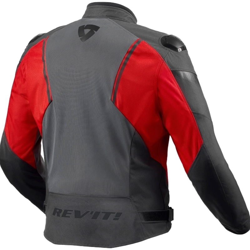 Chaqueta de moto Revit Control Air H2O gris y roja