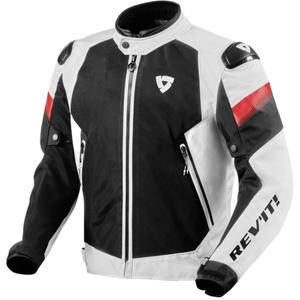 Chaqueta de moto Revit Control Air H2O negra y blanca