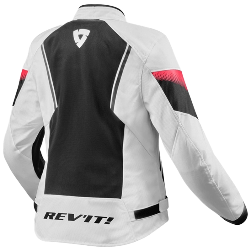 Chaqueta de moto Revit Control Air H2O para mujer en blanco y negro