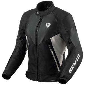 Chaqueta de moto para mujer Revit Control H2O Negro-Plata
