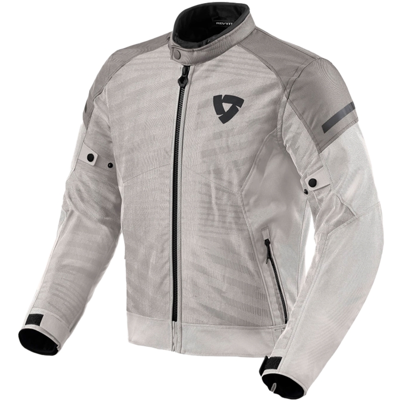 Chaqueta de moto Revit Torque 2 H2O gris plata
