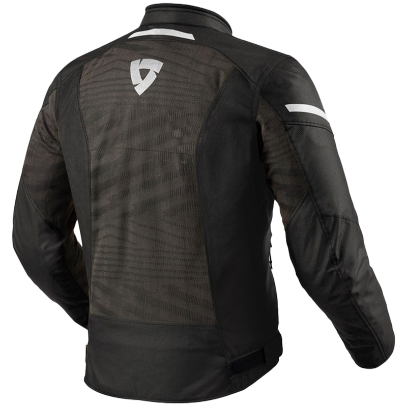Chaqueta de moto Revit Torque 2 H2O blanca y negra