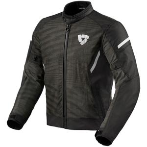 Chaqueta de moto Revit Torque 2 H2O blanca y negra
