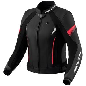 Chaqueta de cuero para mujer Revit Xena 4 negro-rosa