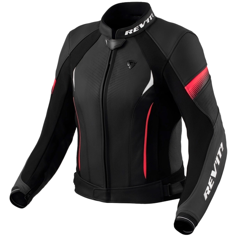 Chaqueta de cuero para mujer Revit Xena 4 negro-rosa