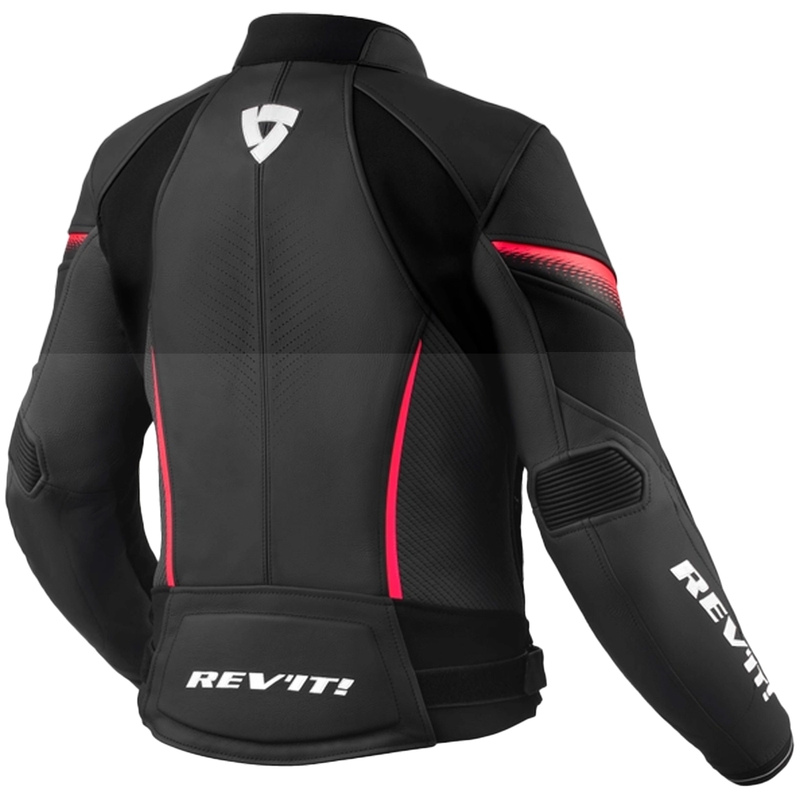 Chaqueta de cuero para mujer Revit Xena 4 negro-rosa