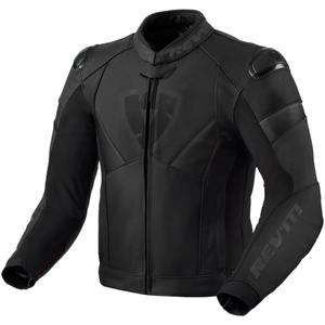 Chaqueta de cuero para moto Revit Argon 2 negra-antracita