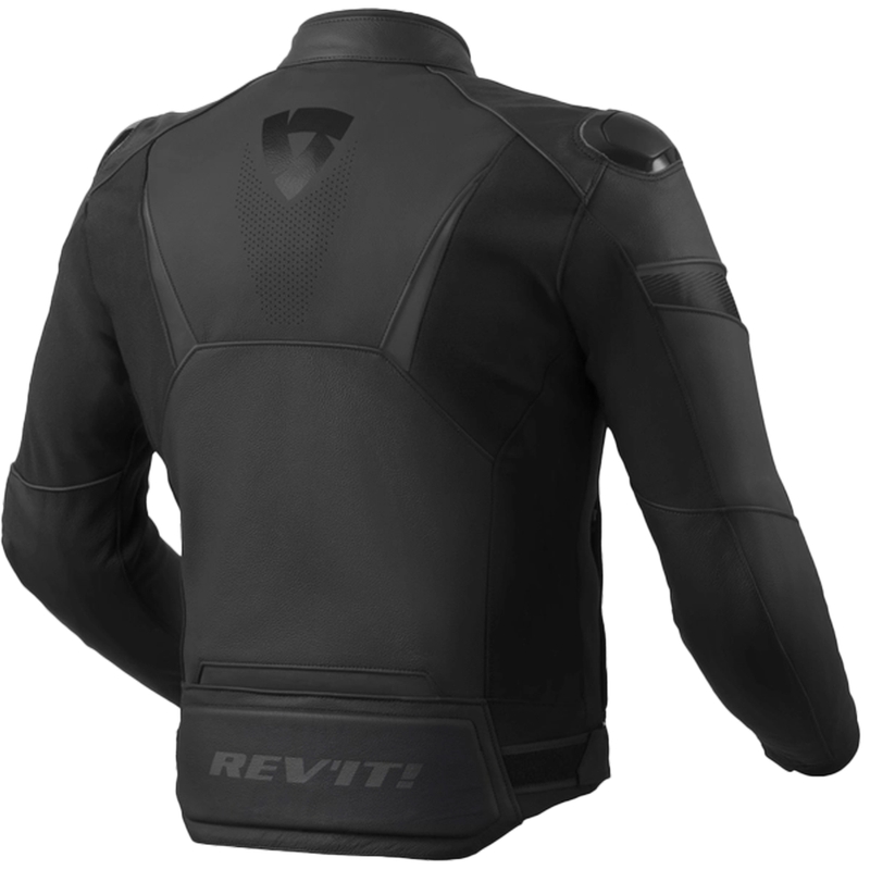 Chaqueta de cuero para moto Revit Argon 2 negra-antracita