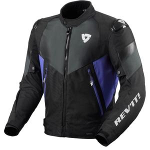 Chaqueta de moto Revit Control H2O negra y azul