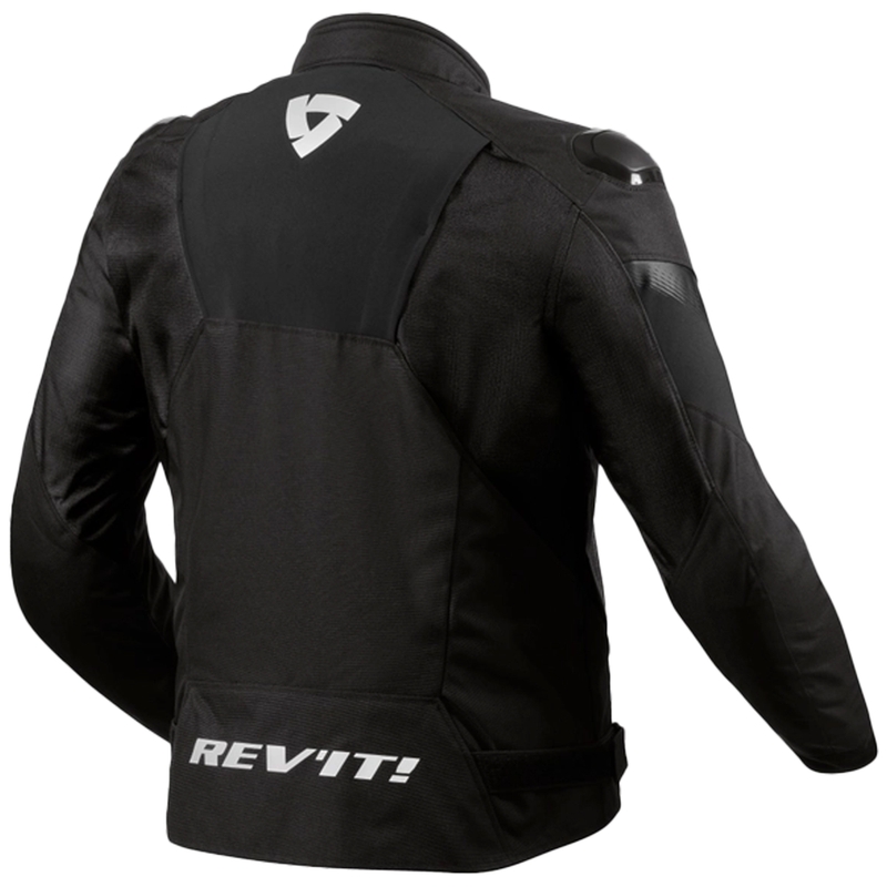 Chaqueta de moto Revit Control H2O negra y blanca