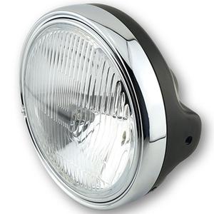 Faro delantero Highsider Smart LTD 7 con cristal grabado, negro brillante