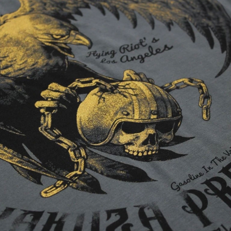 Camiseta verde oliva Yakuza Premium Born To Burn Flying Riots Los Ángeles