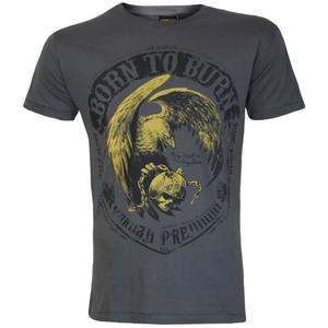 Camiseta Yakuza Premium Born To Burn Flying Riots Los Ángeles gris oscuro