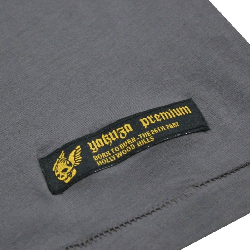 Camiseta Yakuza Premium Born To Burn Flying Riots Los Ángeles gris oscuro