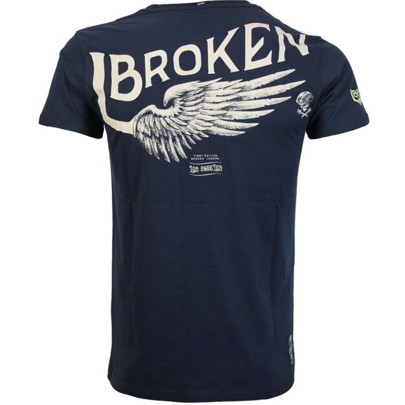 Camiseta Yakuza Premium Broken Legend - Finisher azul oscuro