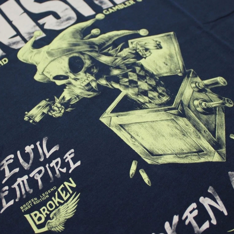 Camiseta Yakuza Premium Broken Legend - Finisher azul oscuro