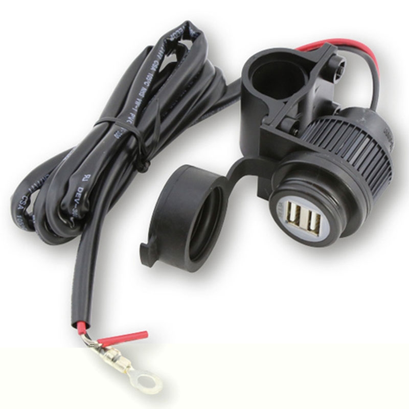Toma USB inteligente Highsider de 2 vías 12 V, 3,3 A, también compatible con iPhone