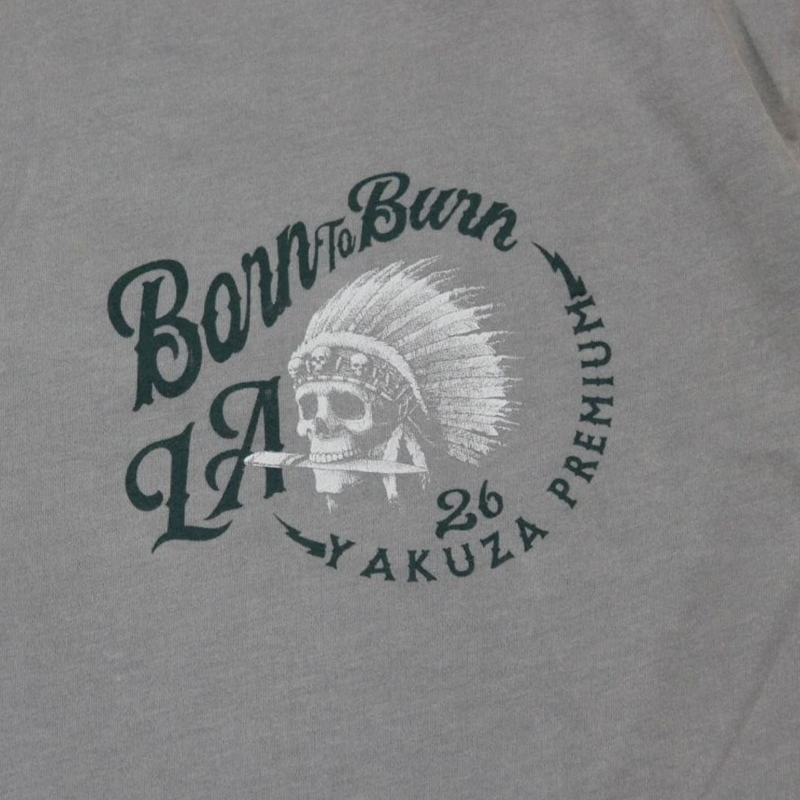 Camiseta Yakuza Premium Rude and Rough - Gris Los Ángeles