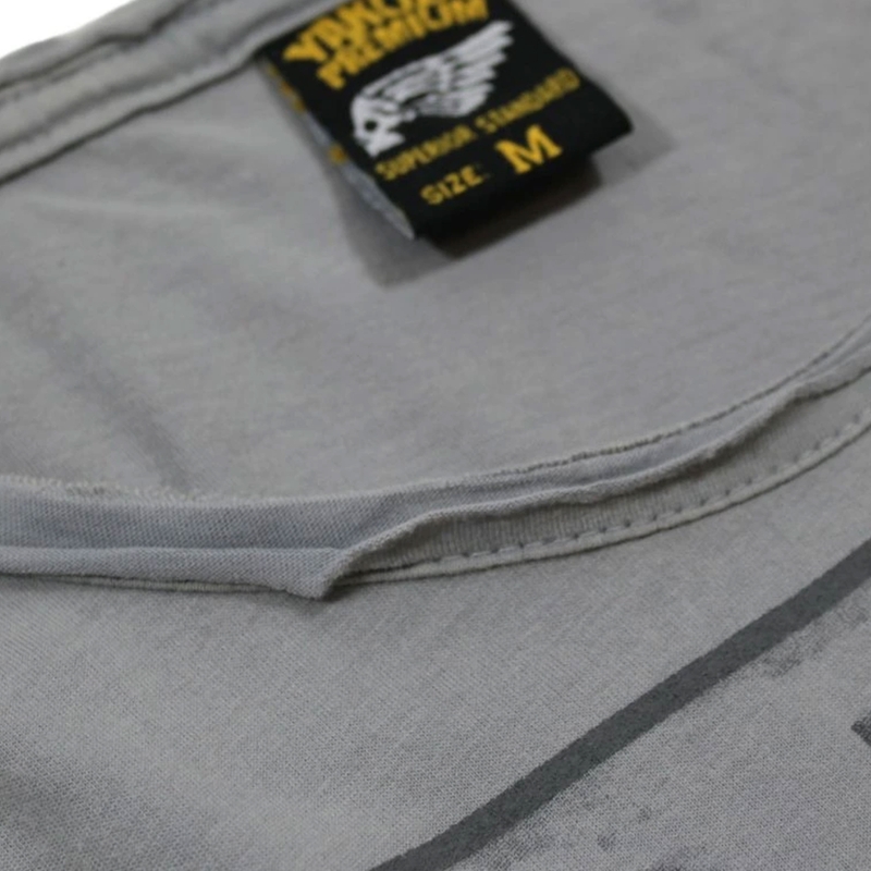 Camiseta Yakuza Premium Rude and Rough Born to Burn - Gris Los Ángeles