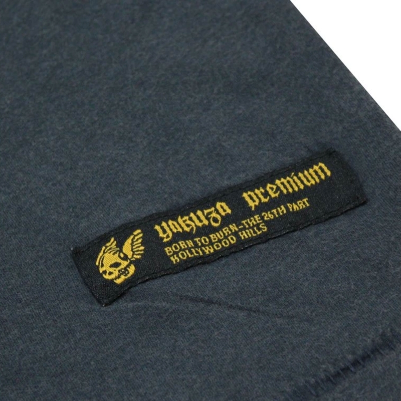 Camiseta Yakuza Premium Rude and Rough Born to Burn - Azul Los Ángeles