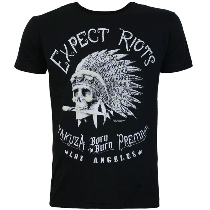 Camiseta Yakuza Premium Expect Riots - Los Ángeles negra