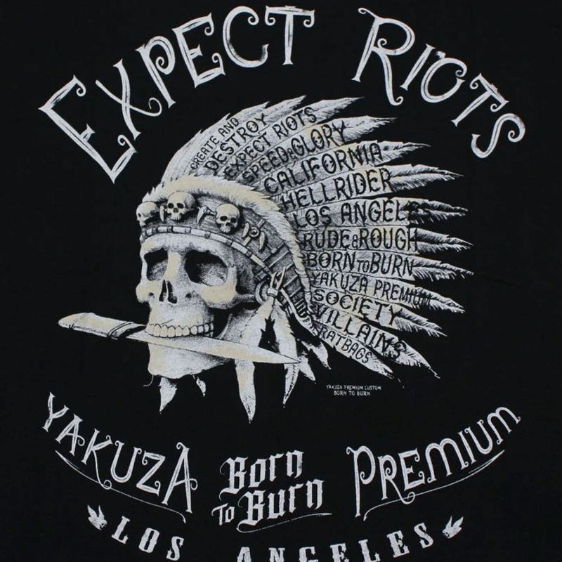 Camiseta Yakuza Premium Expect Riots - Los Ángeles negra