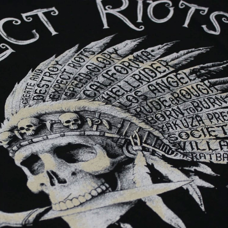 Camiseta Yakuza Premium Expect Riots - Los Ángeles negra