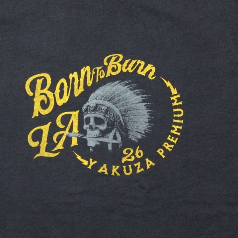 Camiseta Yakuza Premium Rude and Rough - Azul oscuro de Los Ángeles