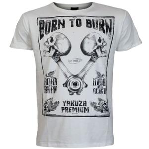 Camiseta Yakuza Premium Rude and Rough Born to Burn - Los Ángeles blanca