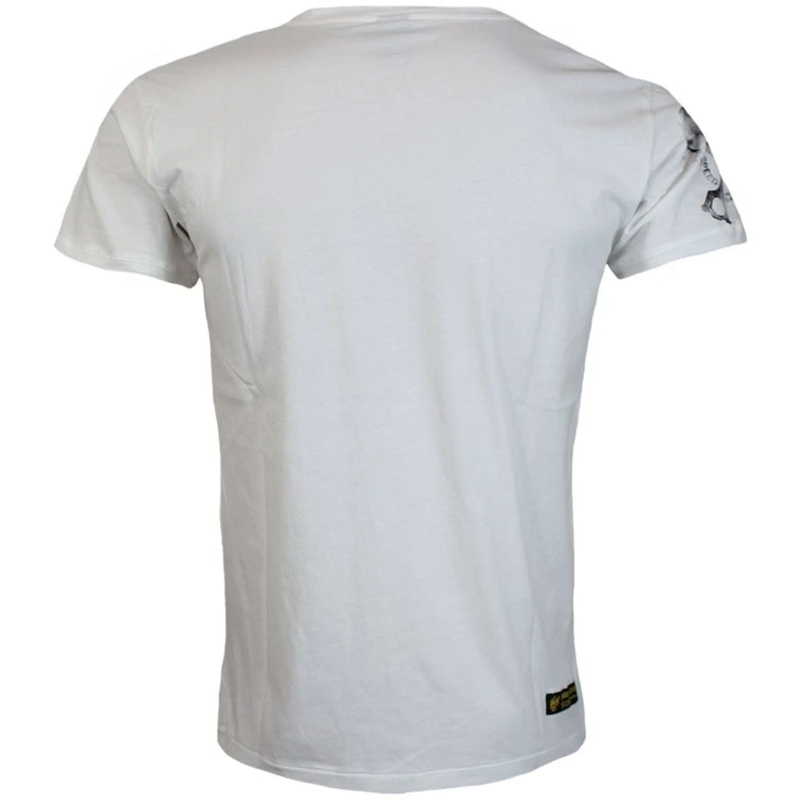 Camiseta Yakuza Premium Rude and Rough Born to Burn - Los Ángeles blanca