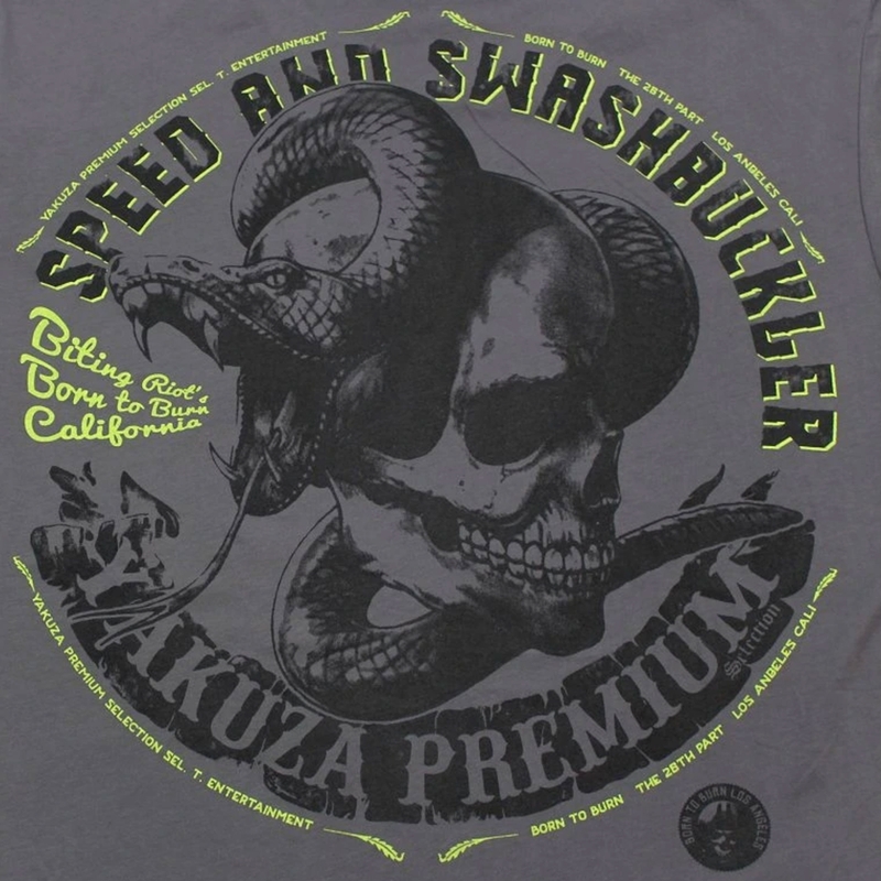 Camiseta Yakuza Premium Speed and Swashbuckler gris oscuro