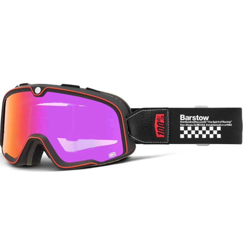 Gafas de motocross 100% Barstow Erban con plexiglás rojo