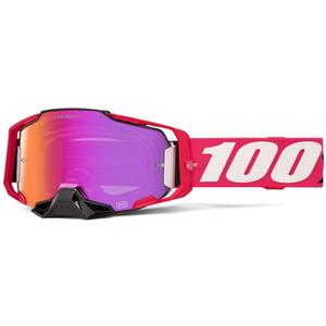 Gafas de motocross 100% Armega Kloug con plexiglás plateado HIPER