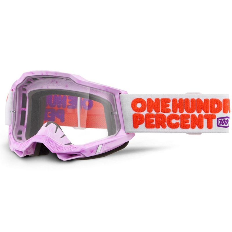 Gafas de motocross 100% Accuri 2 Hundreds con plexiglás transparente