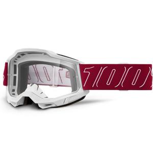 Gafas de motocross 100% Accuri 2 Redline con plexiglás transparente