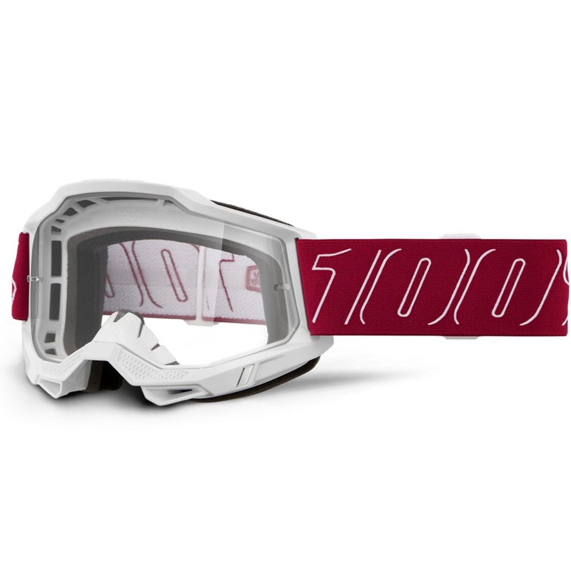 Gafas de motocross 100% Accuri 2 Redline con plexiglás transparente