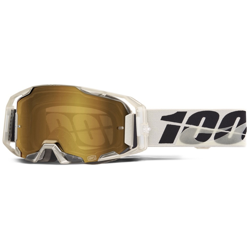 Gafas de motocross 100% ARmatic Pitch con plexiglás dorado