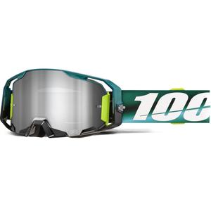 Gafas de motocross 100% ARmatic Polarity con plexiglás plateado