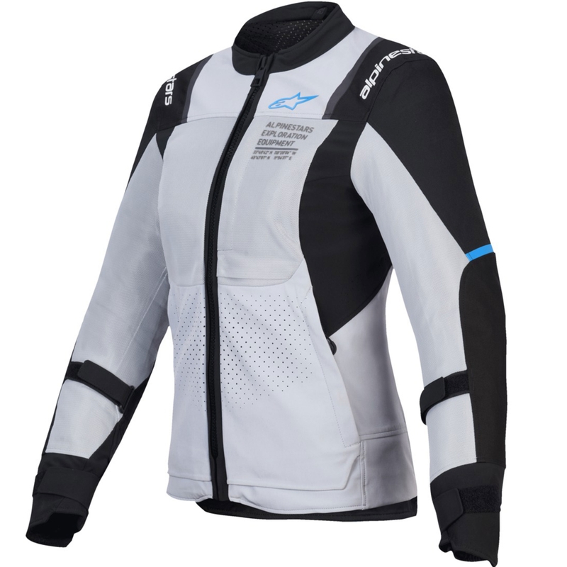 Chaqueta de moto para mujer Alpinestars Stella ST-2 Air gris claro-negro