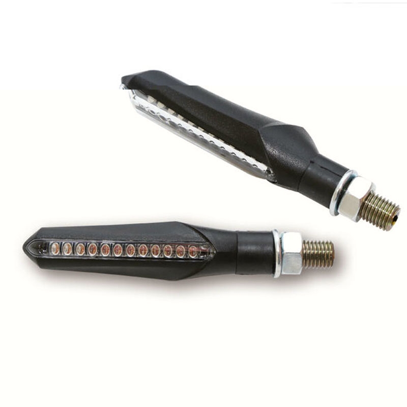 Intermitentes LED para motocicleta Highsider Smart Run negros