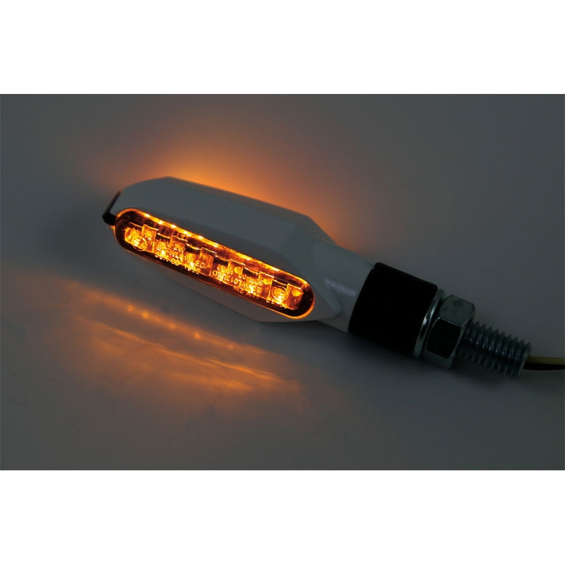 Intermitentes LED para motocicleta Highsider Smart Multiface blancos