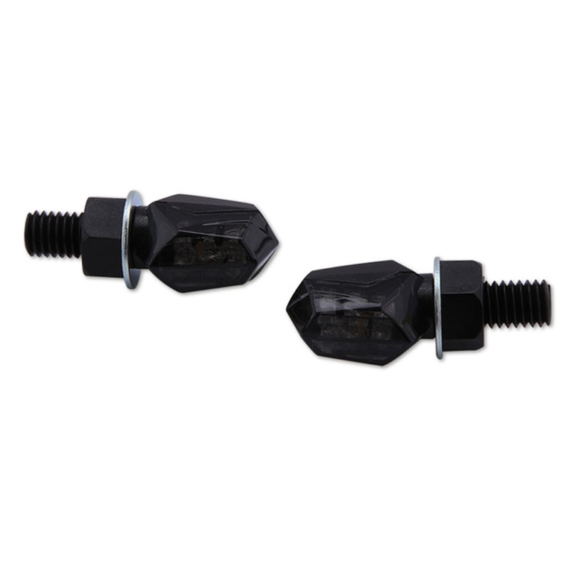 Intermitentes LED Highsider Smart Tiny para motocicleta, color negro